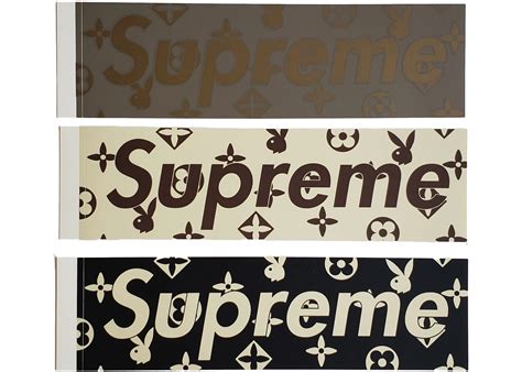 Supreme x Louis Vuitton x Playboy Box Logo Sticker Set 